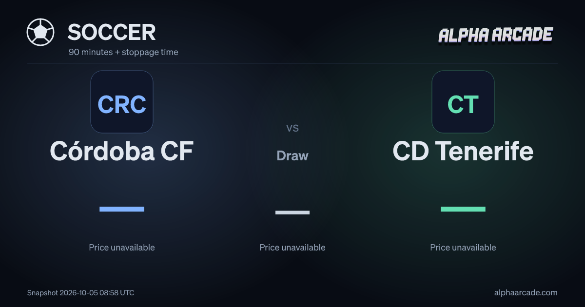 SOCCER: Córdoba CF — / Draw — / CD Tenerife —