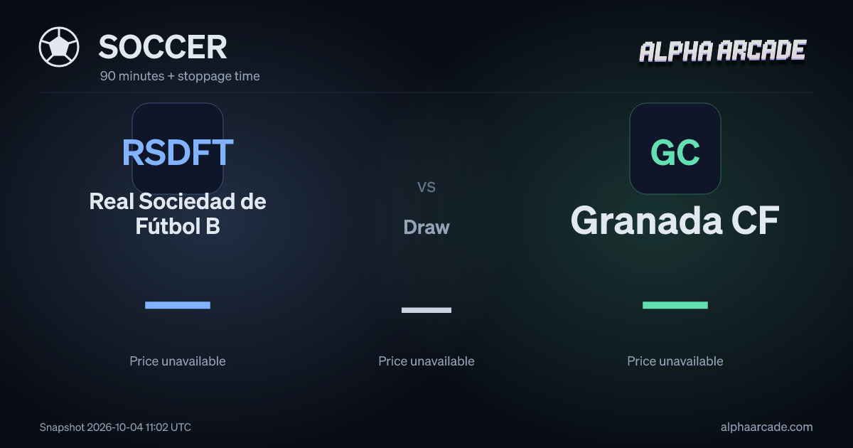 SOCCER: Real Sociedad de Fútbol B — / Draw — / Granada CF —