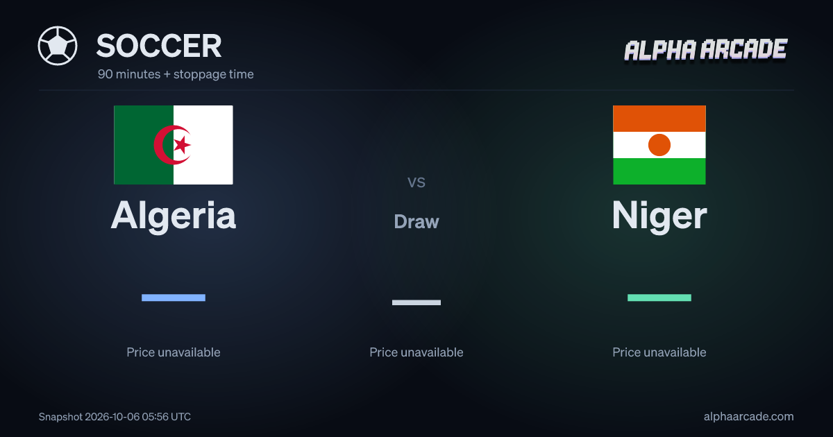 SOCCER: Algeria — / Draw — / Niger —