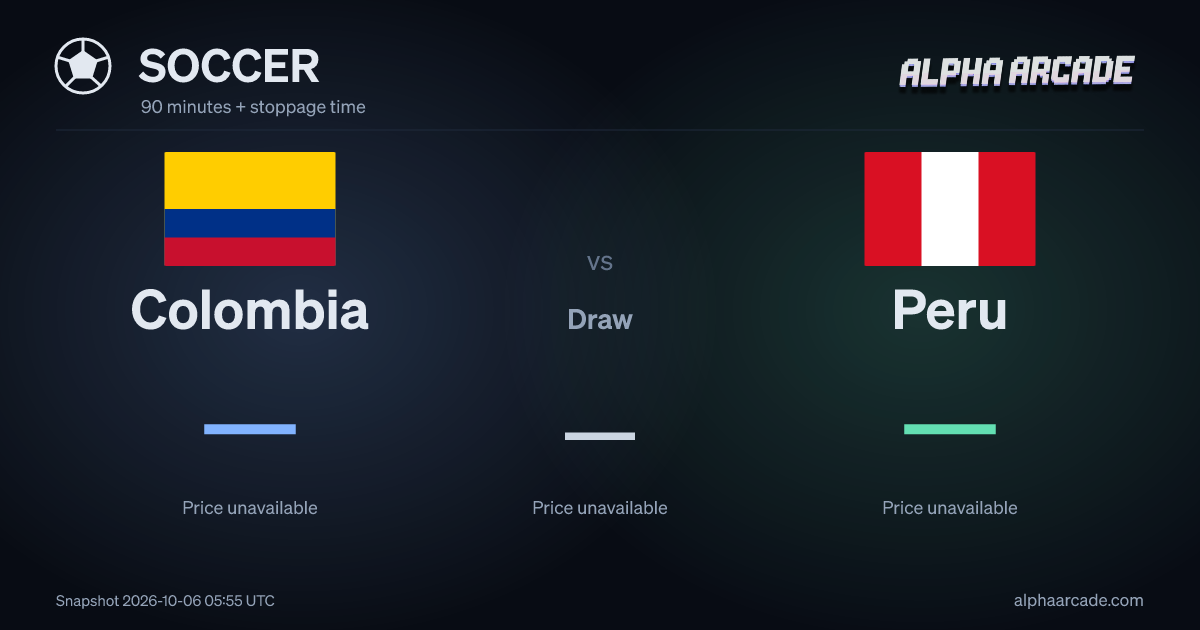 SOCCER: Colombia — / Draw — / Peru —