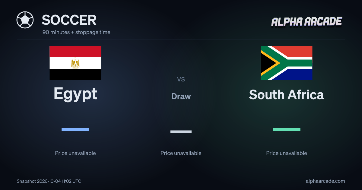 SOCCER: Egypt — / Draw — / South Africa —