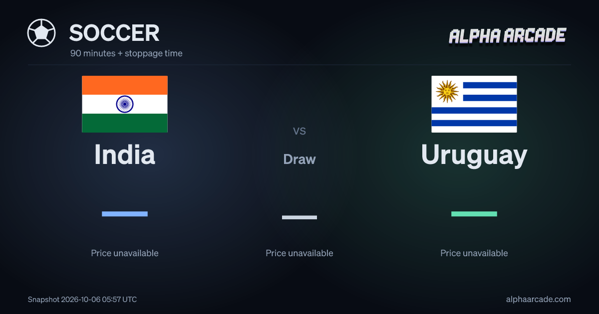 SOCCER: India — / Draw — / Uruguay —