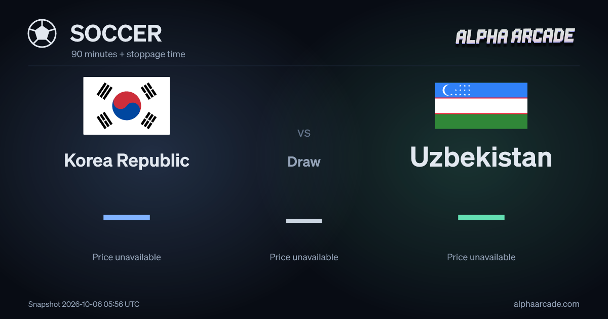SOCCER: Korea Republic — / Draw — / Uzbekistan —