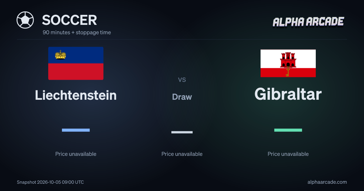SOCCER: Liechtenstein — / Draw — / Gibraltar —