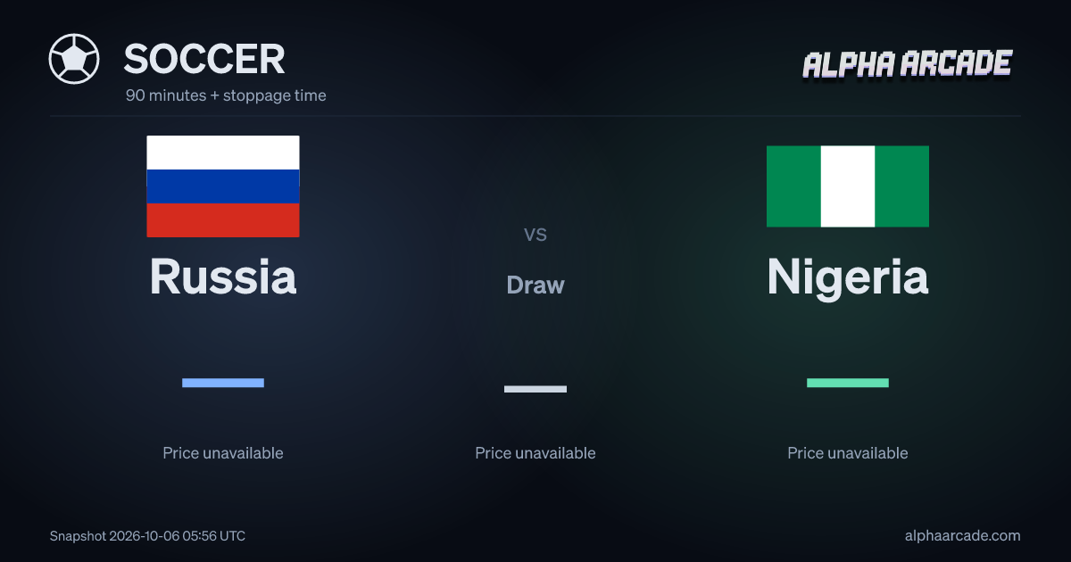 SOCCER: Russia — / Draw — / Nigeria —