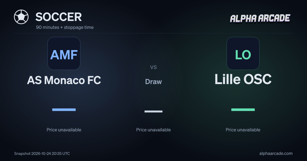 SOCCER: AS Monaco FC — / Draw — / Lille OSC —
