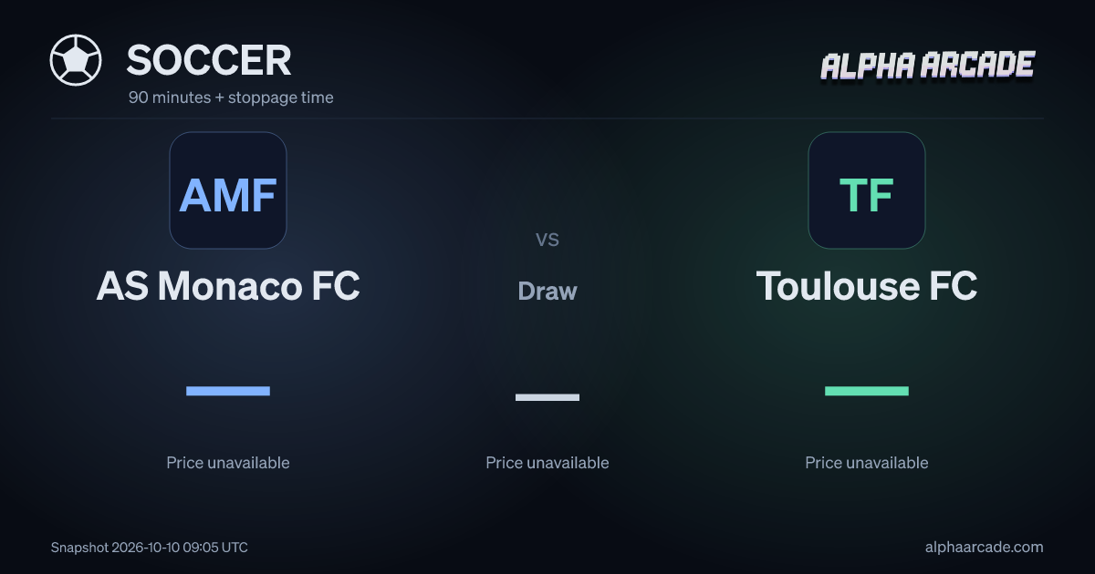 SOCCER: AS Monaco FC — / Draw — / Toulouse FC —
