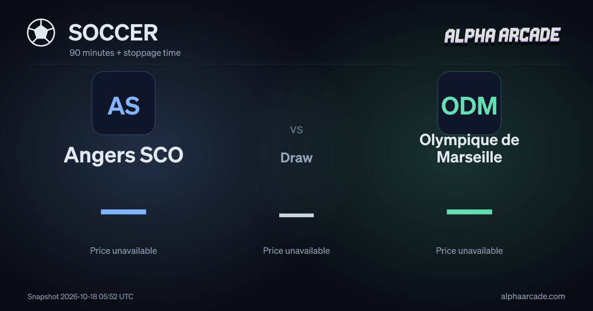 SOCCER: Angers SCO — / Draw — / Olympique de Marseille —