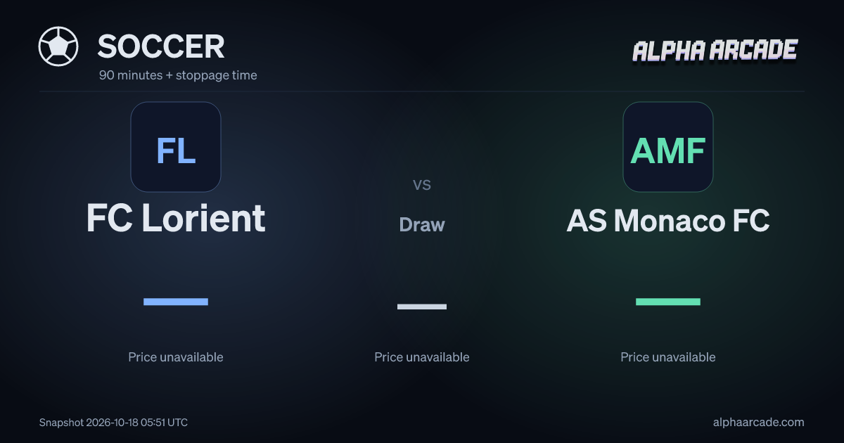SOCCER: FC Lorient — / Draw — / AS Monaco FC —