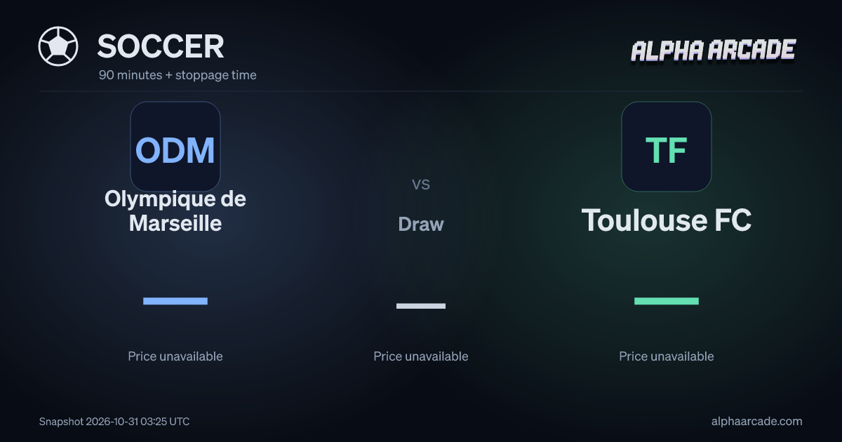 SOCCER: Olympique de Marseille — / Draw — / Toulouse FC —