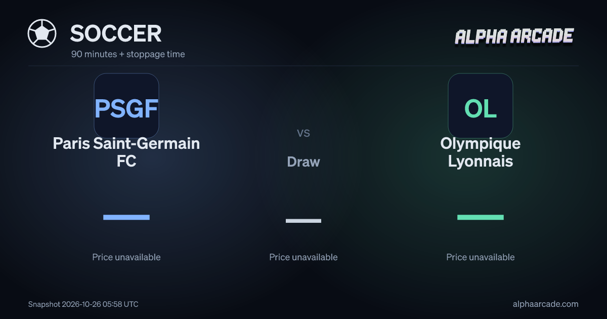 SOCCER: Paris Saint-Germain FC — / Draw — / Olympique Lyonnais —