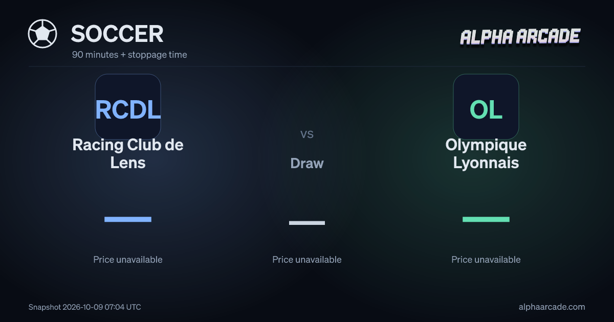 SOCCER: Racing Club de Lens — / Draw — / Olympique Lyonnais —