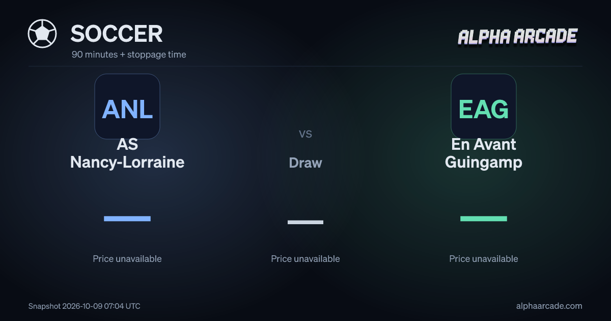 SOCCER: AS Nancy-Lorraine — / Draw — / En Avant Guingamp —