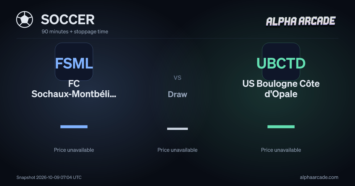 SOCCER: FC Sochaux-Montbéliard — / Draw — / US Boulogne Côte d'Opale —