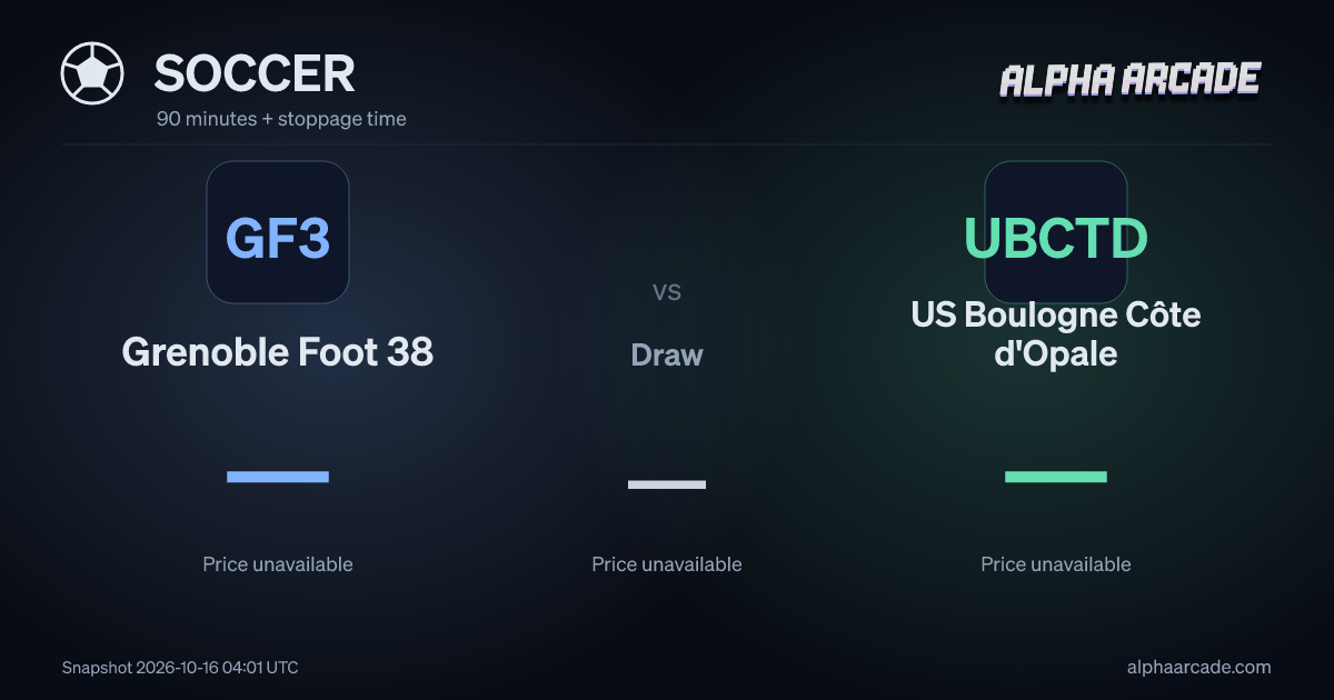 SOCCER: Grenoble Foot 38 — / Draw — / US Boulogne Côte d'Opale —