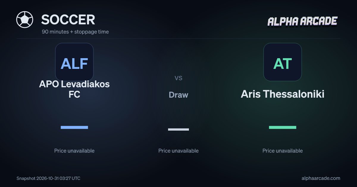 SOCCER: APO Levadiakos FC — / Draw — / Aris Thessaloniki —