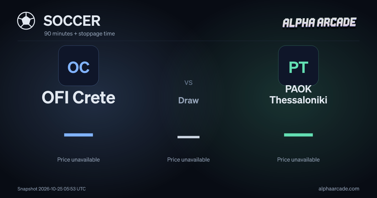 SOCCER: OFI Crete — / Draw — / PAOK Thessaloniki —