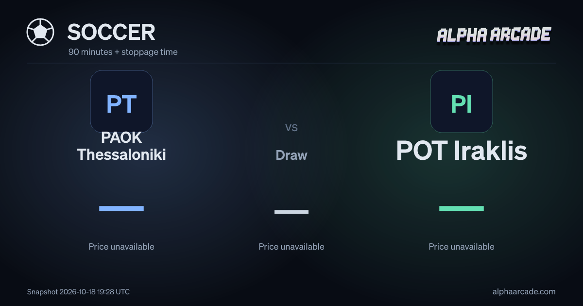 SOCCER: PAOK Thessaloniki — / Draw — / POT Iraklis —