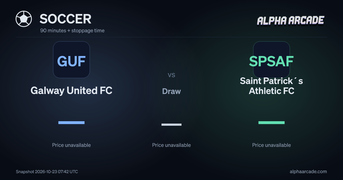 SOCCER: Galway United FC — / Draw — / Saint Patrick´s Athletic FC —