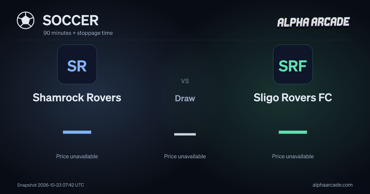 SOCCER: Shamrock Rovers — / Draw — / Sligo Rovers FC —