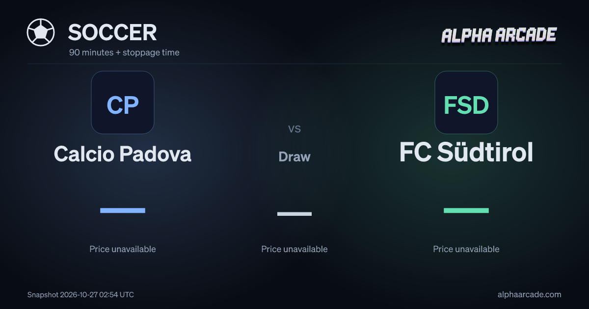 SOCCER: Calcio Padova — / Draw — / FC Südtirol —