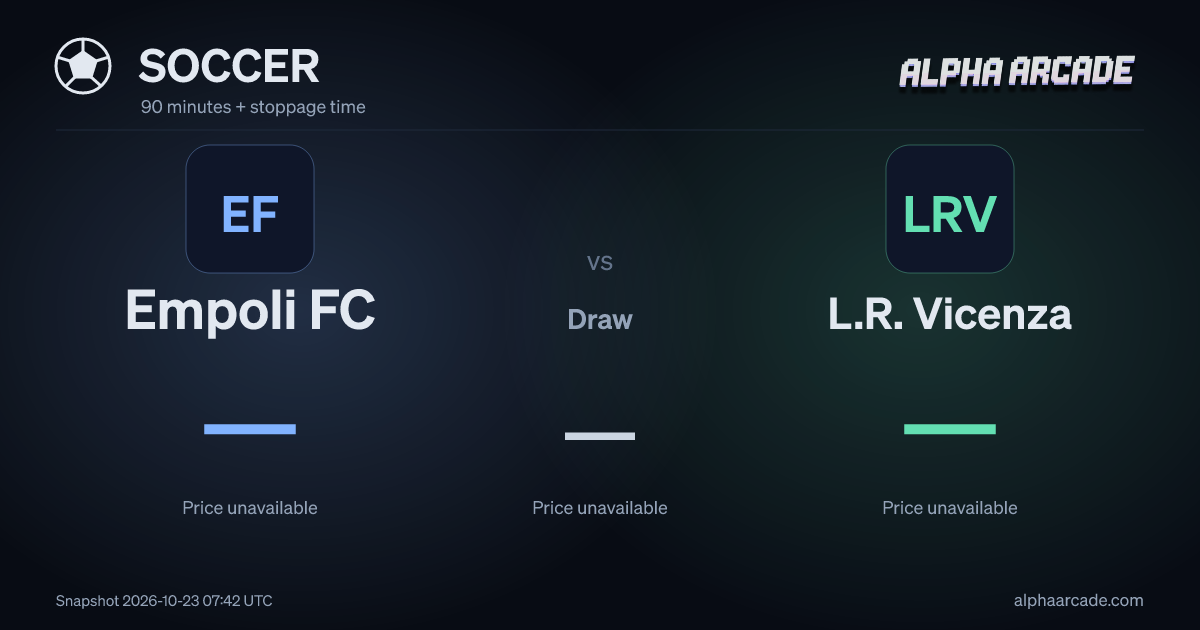 SOCCER: Empoli FC — / Draw — / L.R. Vicenza —