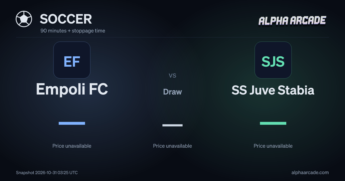 SOCCER: Empoli FC — / Draw — / SS Juve Stabia —