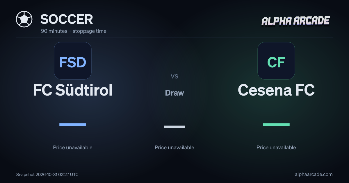 SOCCER: FC Südtirol — / Draw — / Cesena FC —