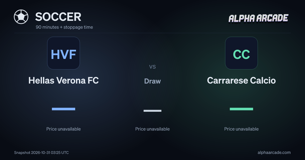 SOCCER: Hellas Verona FC — / Draw — / Carrarese Calcio —
