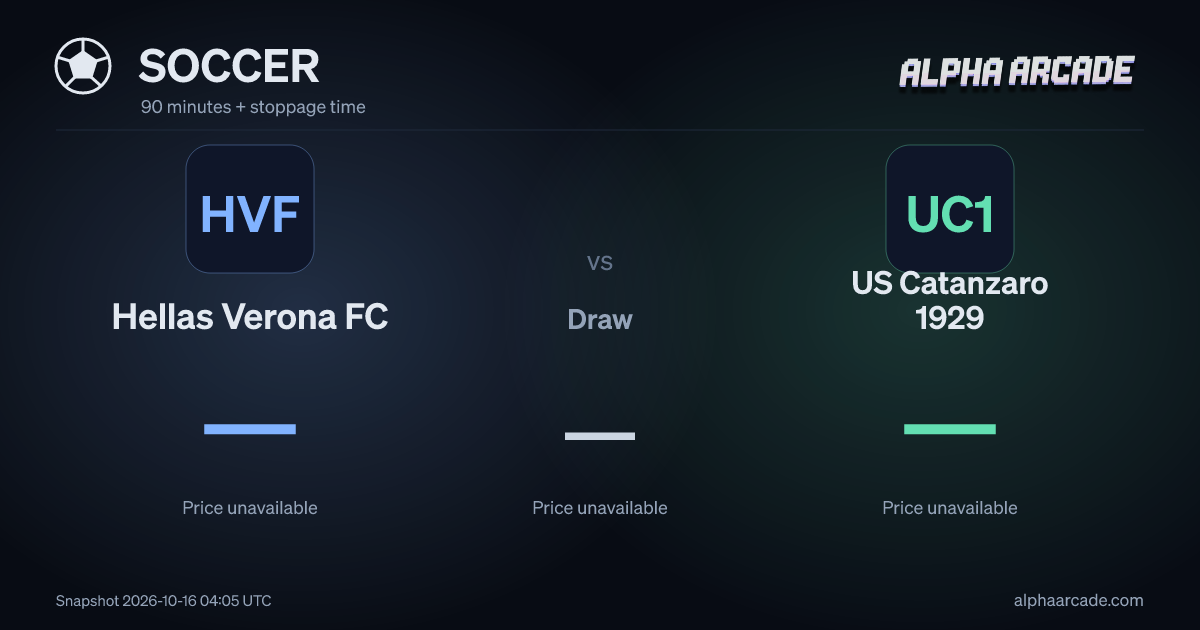SOCCER: Hellas Verona FC — / Draw — / US Catanzaro 1929 —