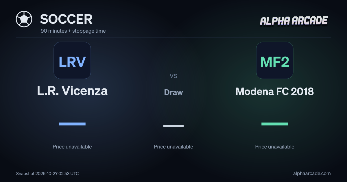SOCCER: L.R. Vicenza — / Draw — / Modena FC 2018 —