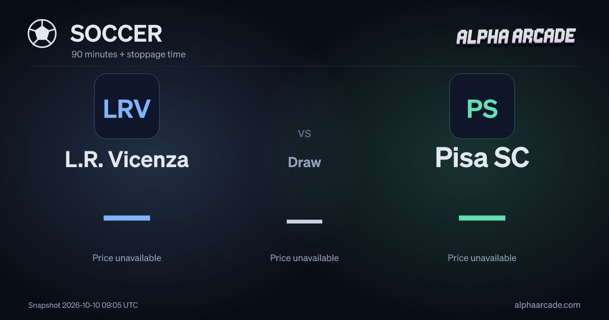 SOCCER: L.R. Vicenza — / Draw — / Pisa SC —