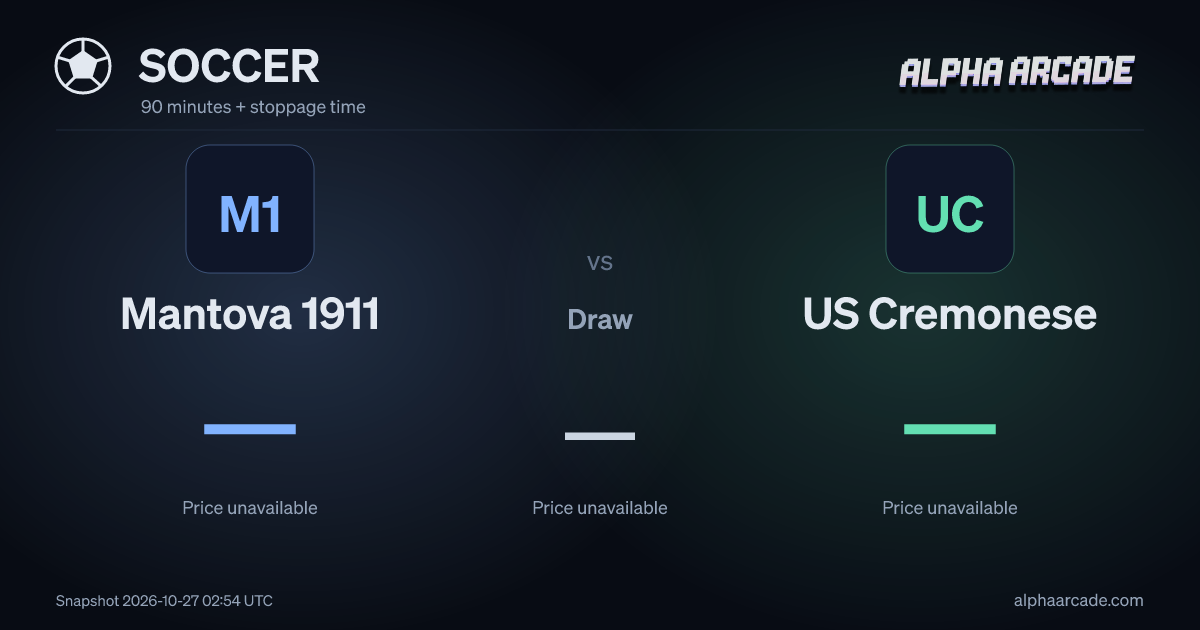 SOCCER: Mantova 1911 — / Draw — / US Cremonese —