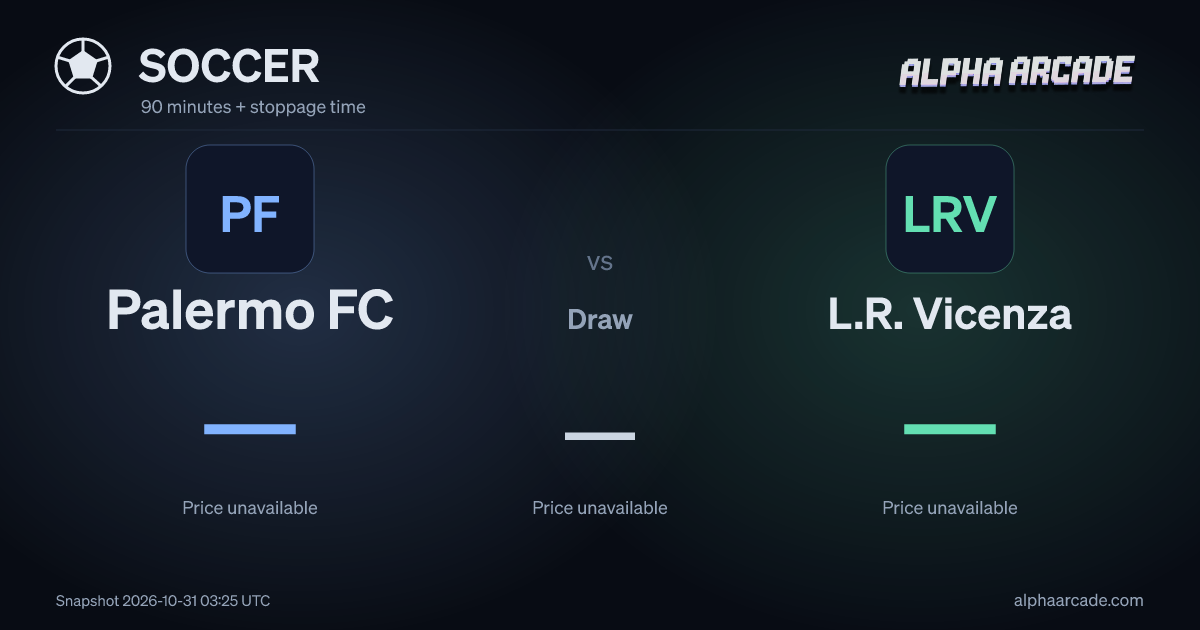 SOCCER: Palermo FC — / Draw — / L.R. Vicenza —
