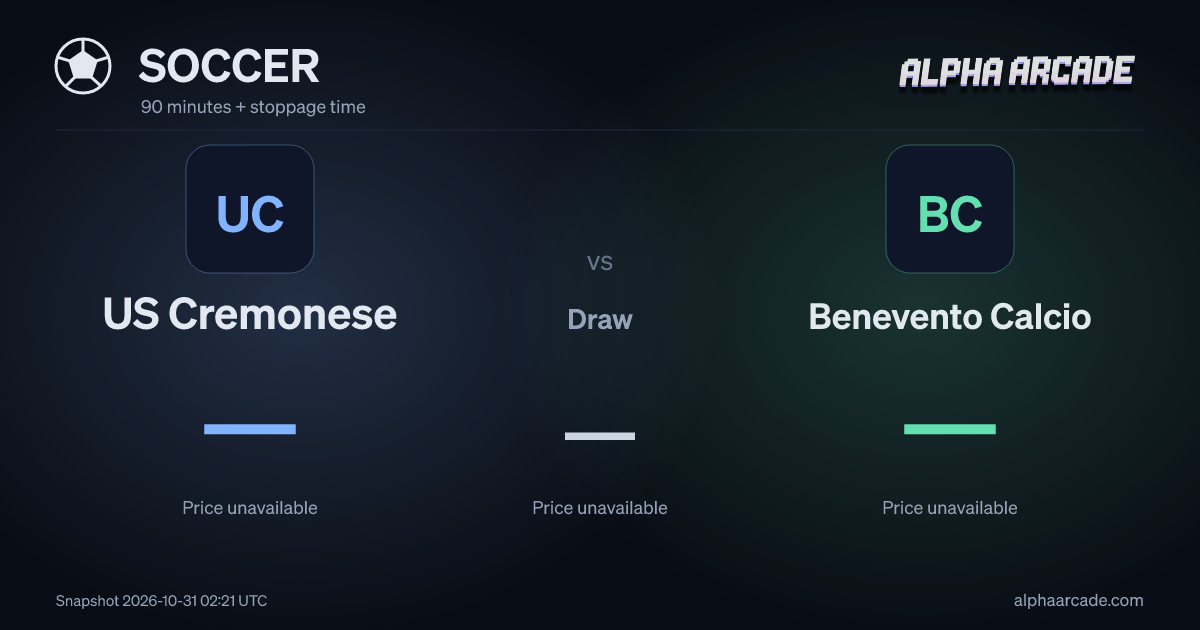 SOCCER: US Cremonese — / Draw — / Benevento Calcio —