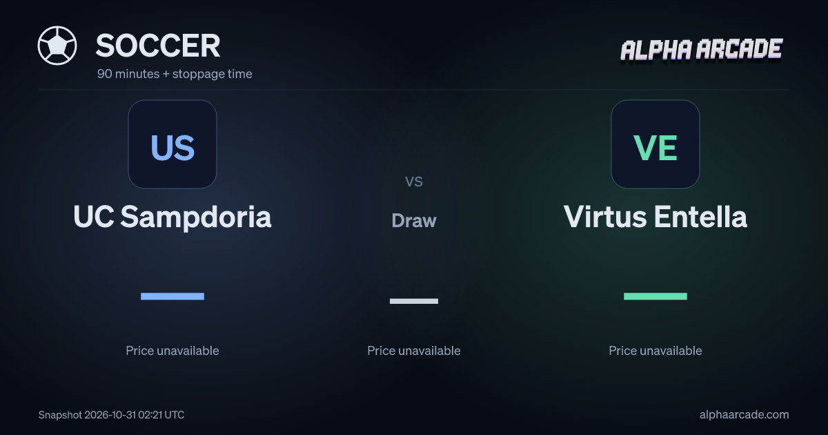SOCCER: UC Sampdoria — / Draw — / Virtus Entella —