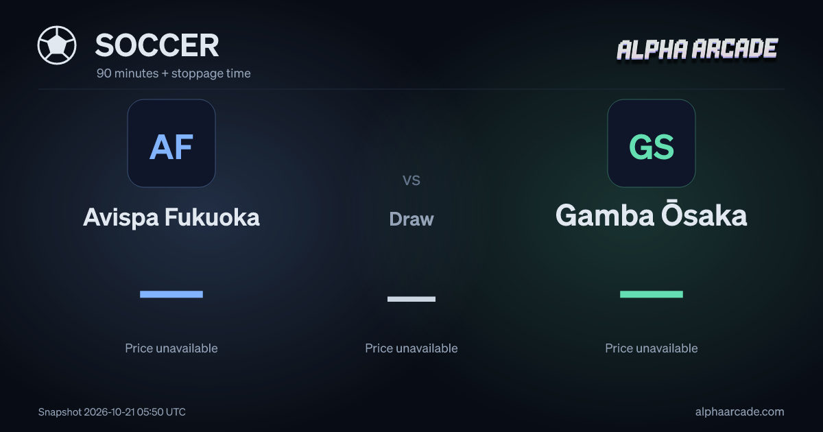 SOCCER: Avispa Fukuoka — / Draw — / Gamba Ōsaka —