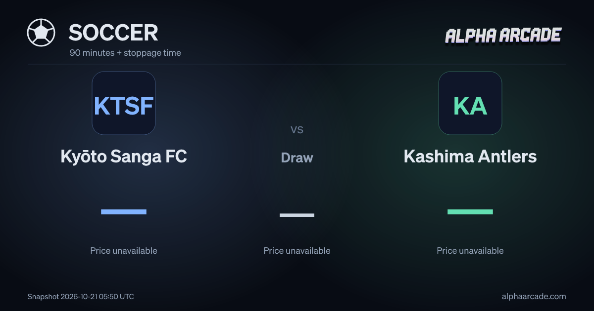 SOCCER: Kyōto Sanga FC — / Draw — / Kashima Antlers —