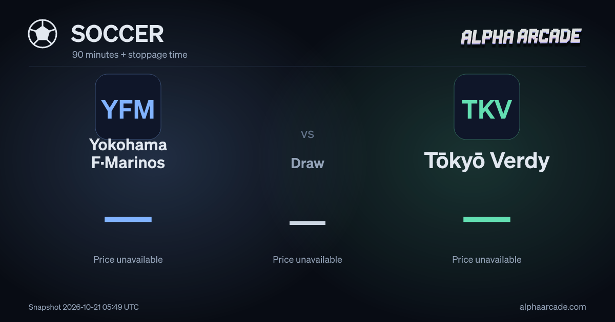 SOCCER: Yokohama F·Marinos — / Draw — / Tōkyō Verdy —