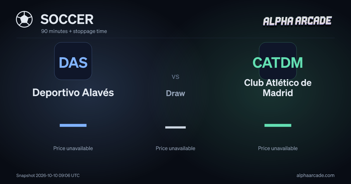 SOCCER: Deportivo Alavés — / Draw — / Club Atlético de Madrid —