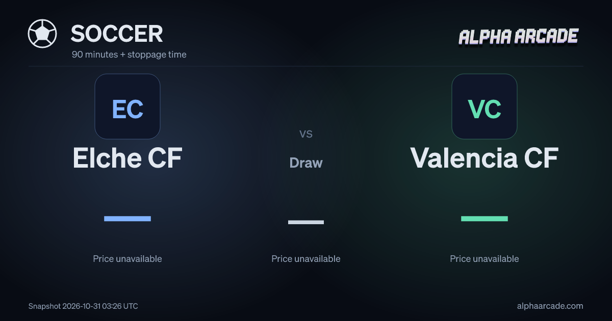 SOCCER: Elche CF — / Draw — / Valencia CF —
