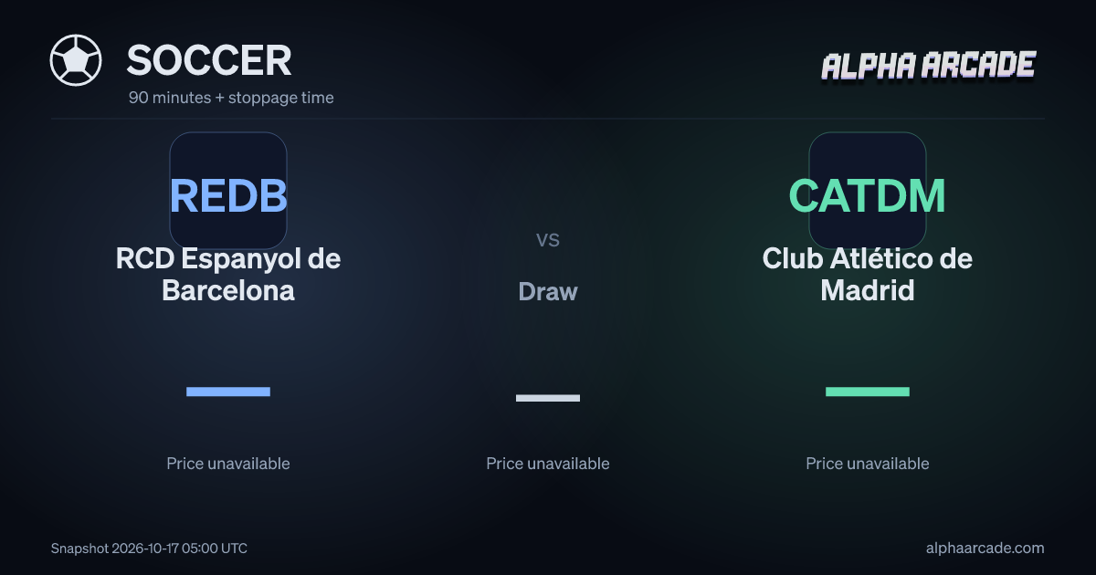 SOCCER: RCD Espanyol de Barcelona — / Draw — / Club Atlético de Madrid —