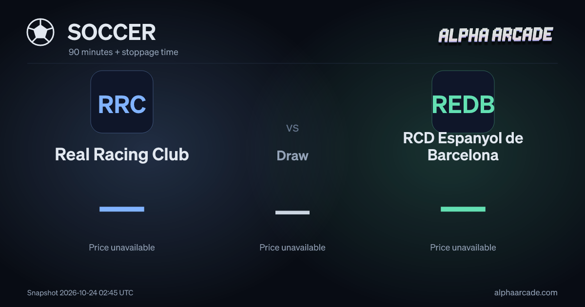 SOCCER: Real Racing Club — / Draw — / RCD Espanyol de Barcelona —