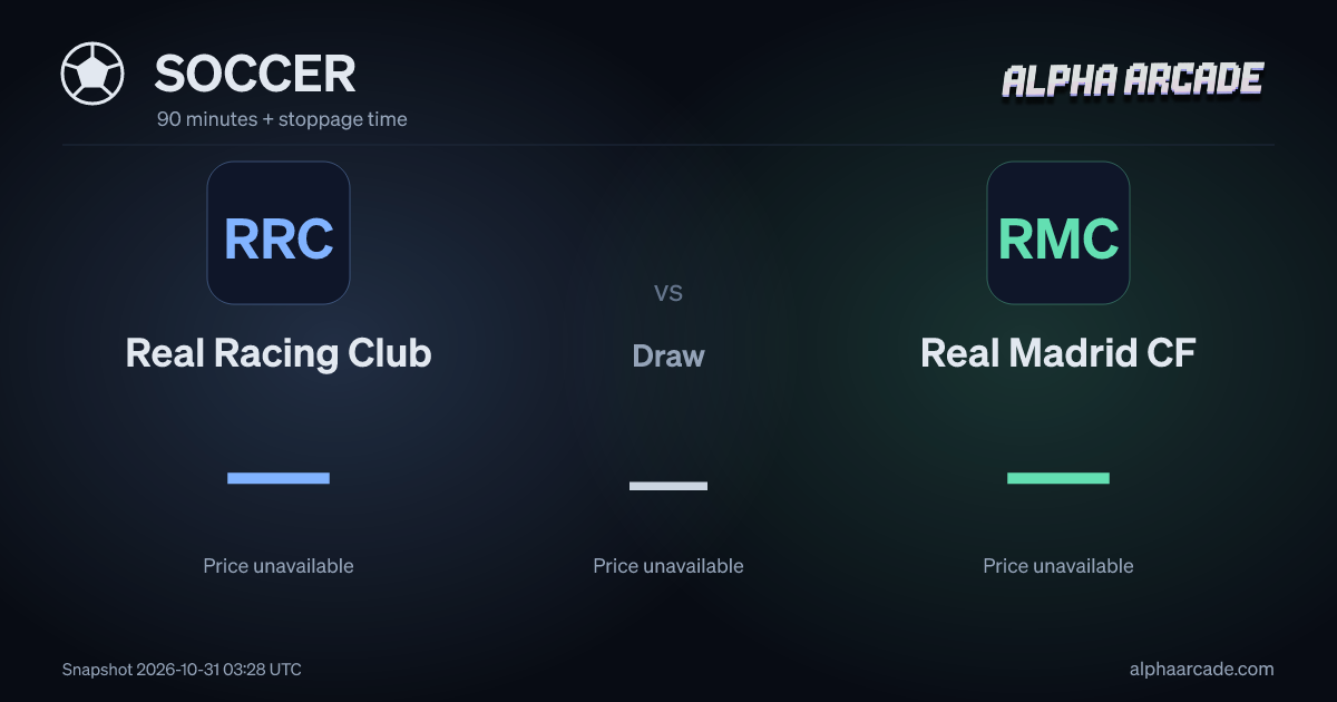SOCCER: Real Racing Club — / Draw — / Real Madrid CF —
