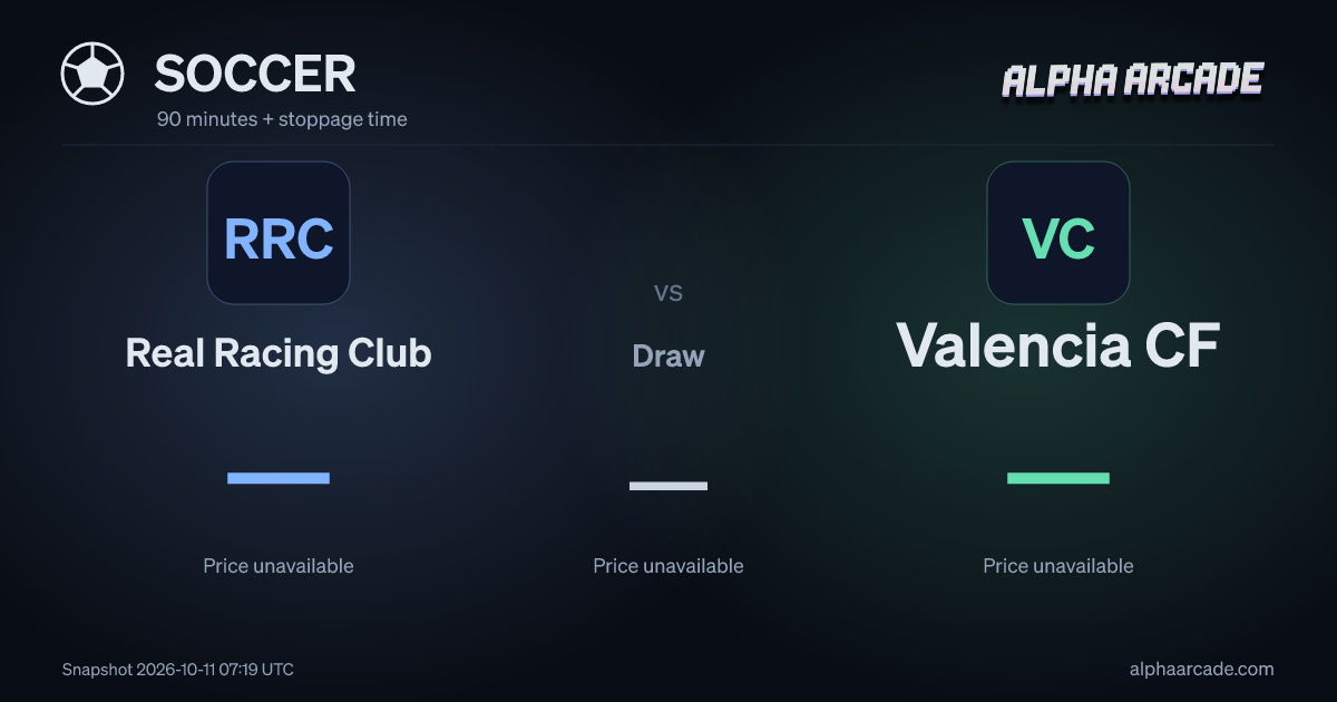 SOCCER: Real Racing Club — / Draw — / Valencia CF —