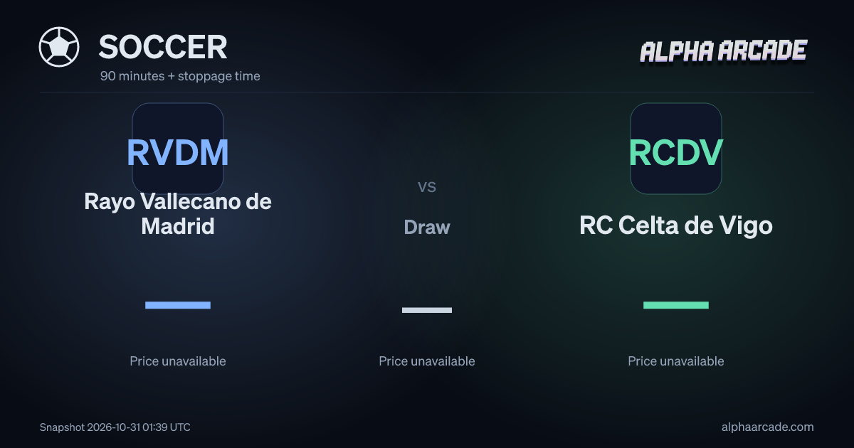 SOCCER: Rayo Vallecano de Madrid — / Draw — / RC Celta de Vigo —