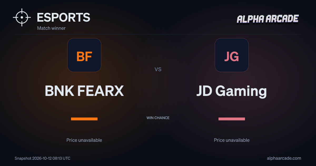 ESPORTS: BNK FEARX — / JD Gaming —