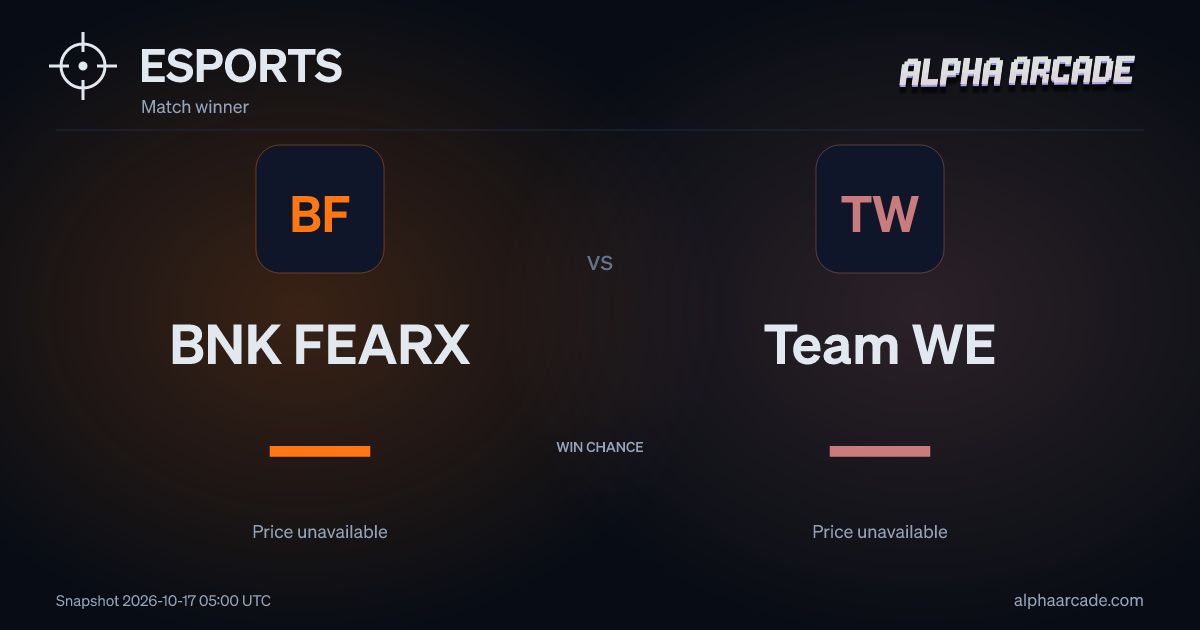 ESPORTS: BNK FEARX — / Team WE —