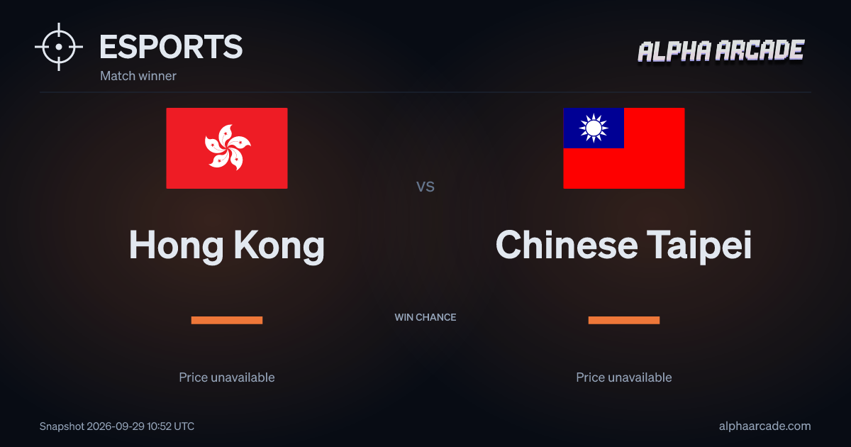 ESPORTS: Hong Kong — / Chinese Taipei —