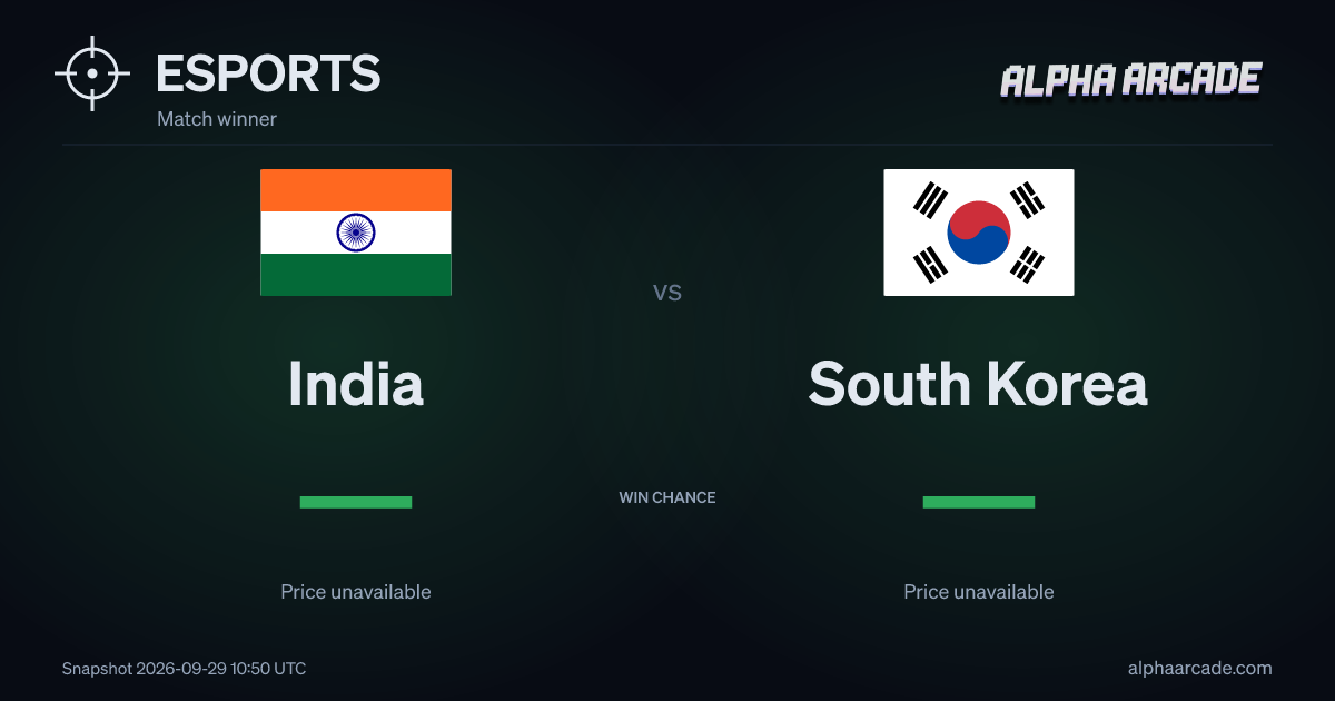 ESPORTS: India — / South Korea —